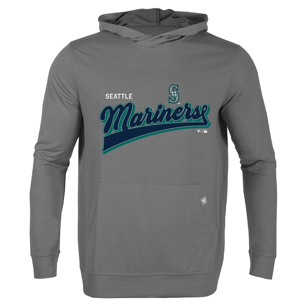 Men's Levelwear Gray Seattle Mariners Relay 2.0 Retro Pullover Hoodie