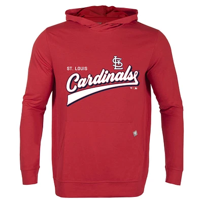 Men's Levelwear Red St. Louis Cardinals Relay 2.0 Retro Pullover Hoodie