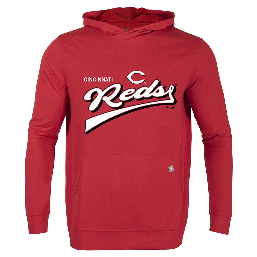 Men's Levelwear Red Cincinnati Reds Relay 2.0 Retro Pullover Hoodie