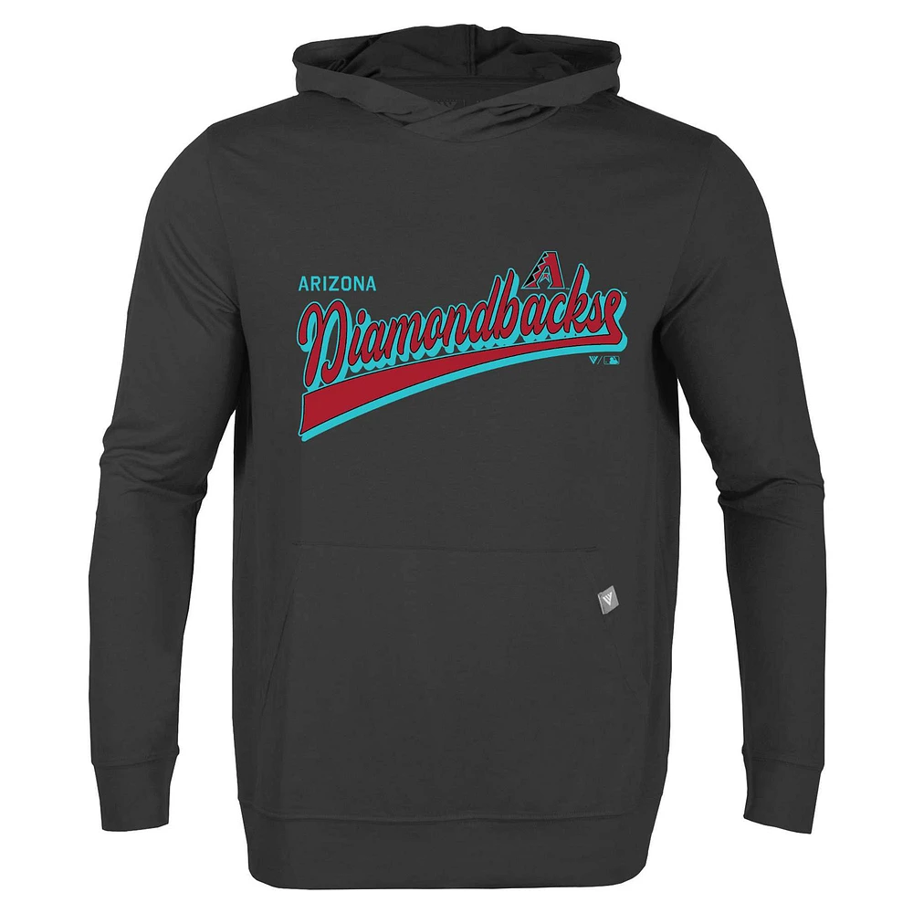 Men's Levelwear Black Arizona Diamondbacks Relay 2.0 Retro Pullover Hoodie