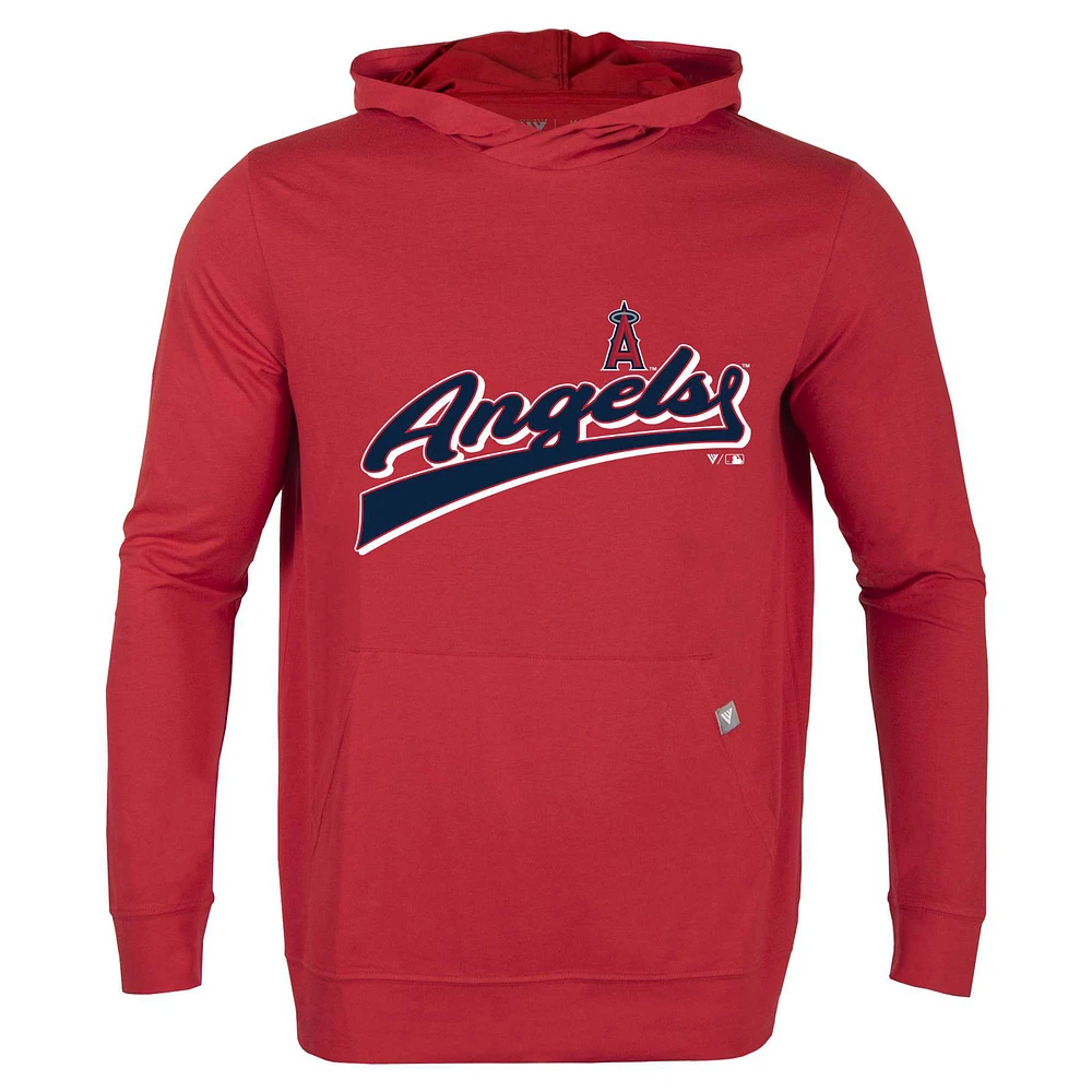 Men's Levelwear Red Los Angeles Angels Relay 2.0 Retro Pullover Hoodie