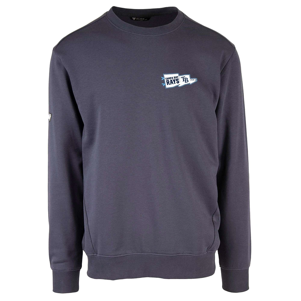 Men's Levelwear Navy Tampa Bay Rays Zane Rafters Pullover Sweatshirt