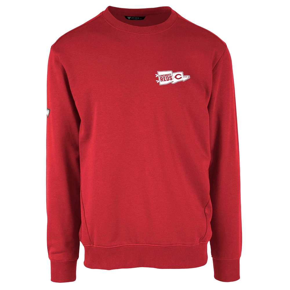 Men's Levelwear Red Cincinnati Reds Zane Rafters Pullover Sweatshirt