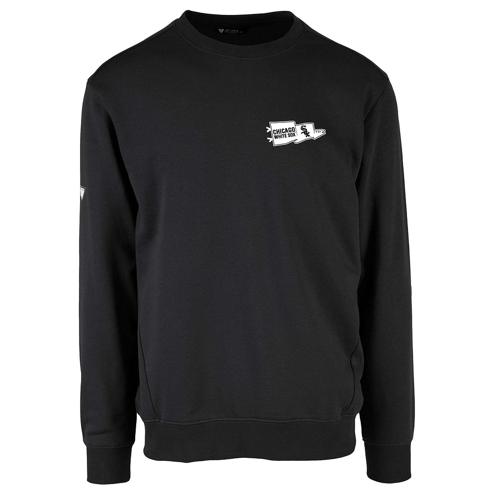 Men's Levelwear Black Chicago White Sox Zane Rafters Pullover Sweatshirt