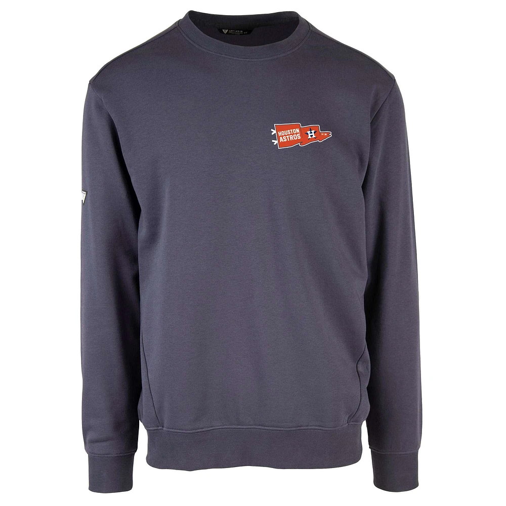 Men's Levelwear Navy Houston Astros Zane Rafters Pullover Sweatshirt