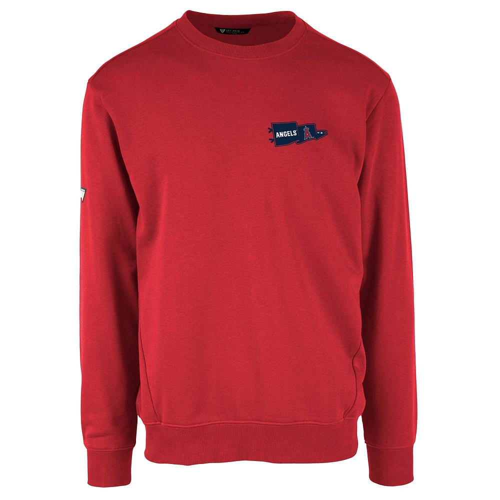 Men's Levelwear Red Los Angeles Angels Zane Rafters Pullover Sweatshirt