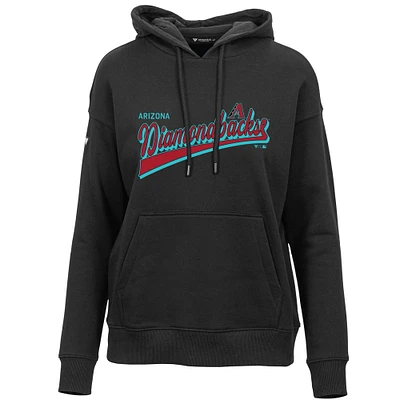 Women's Levelwear Black Arizona Diamondbacks Adorn Retro Rafter Pullover Hoodie