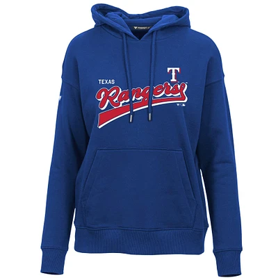 Women's Levelwear Royal Texas Rangers Adorn Retro Rafter Pullover Hoodie