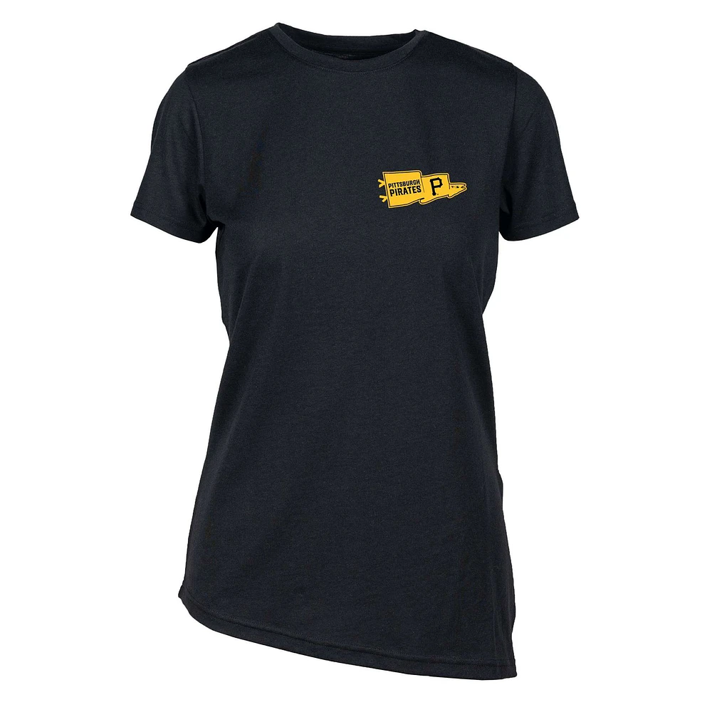 Women's Levelwear Black Pittsburgh Pirates Birch Rafters T-Shirt