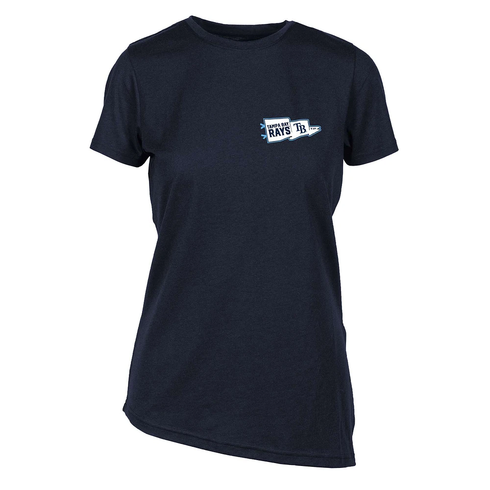 Women's Levelwear Navy Tampa Bay Rays Birch Rafters T-Shirt