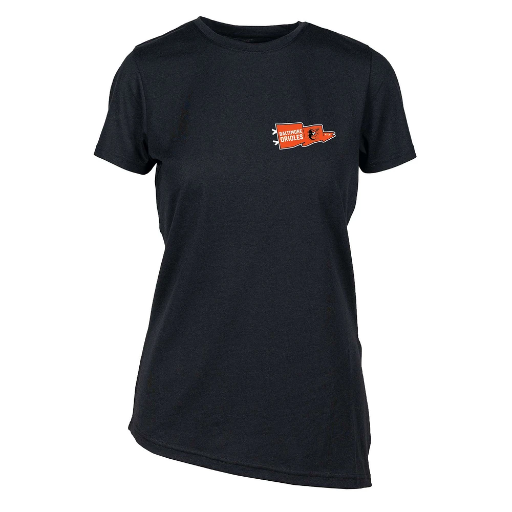 Women's Levelwear Black Baltimore Orioles Birch Rafters T-Shirt