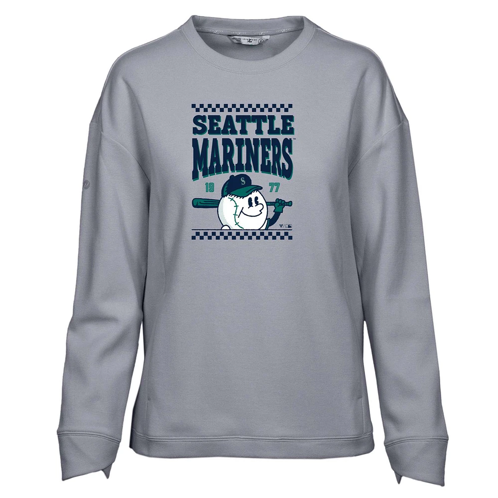 Women's Levelwear Gray Seattle Mariners Fiona Inaugural Pullover Sweatshirt