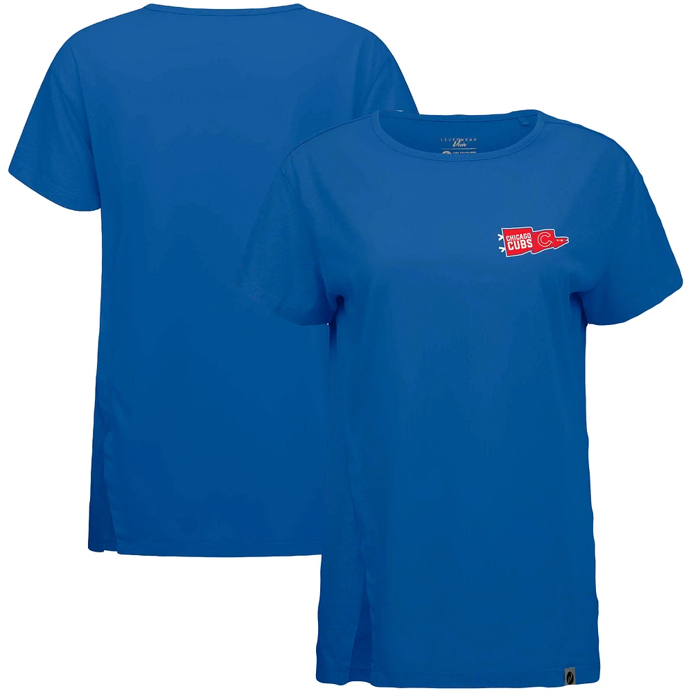 Women's Levelwear Royal Chicago Cubs Influx Rafters T-Shirt