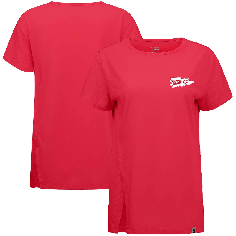 Women's Levelwear Red Cincinnati Reds Influx Rafters T-Shirt