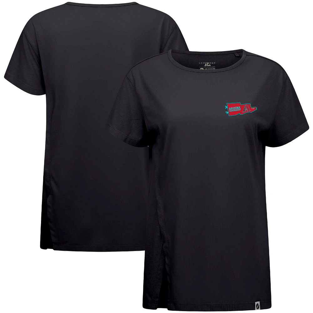 Women's Levelwear Black Arizona Diamondbacks Influx Rafters T-Shirt