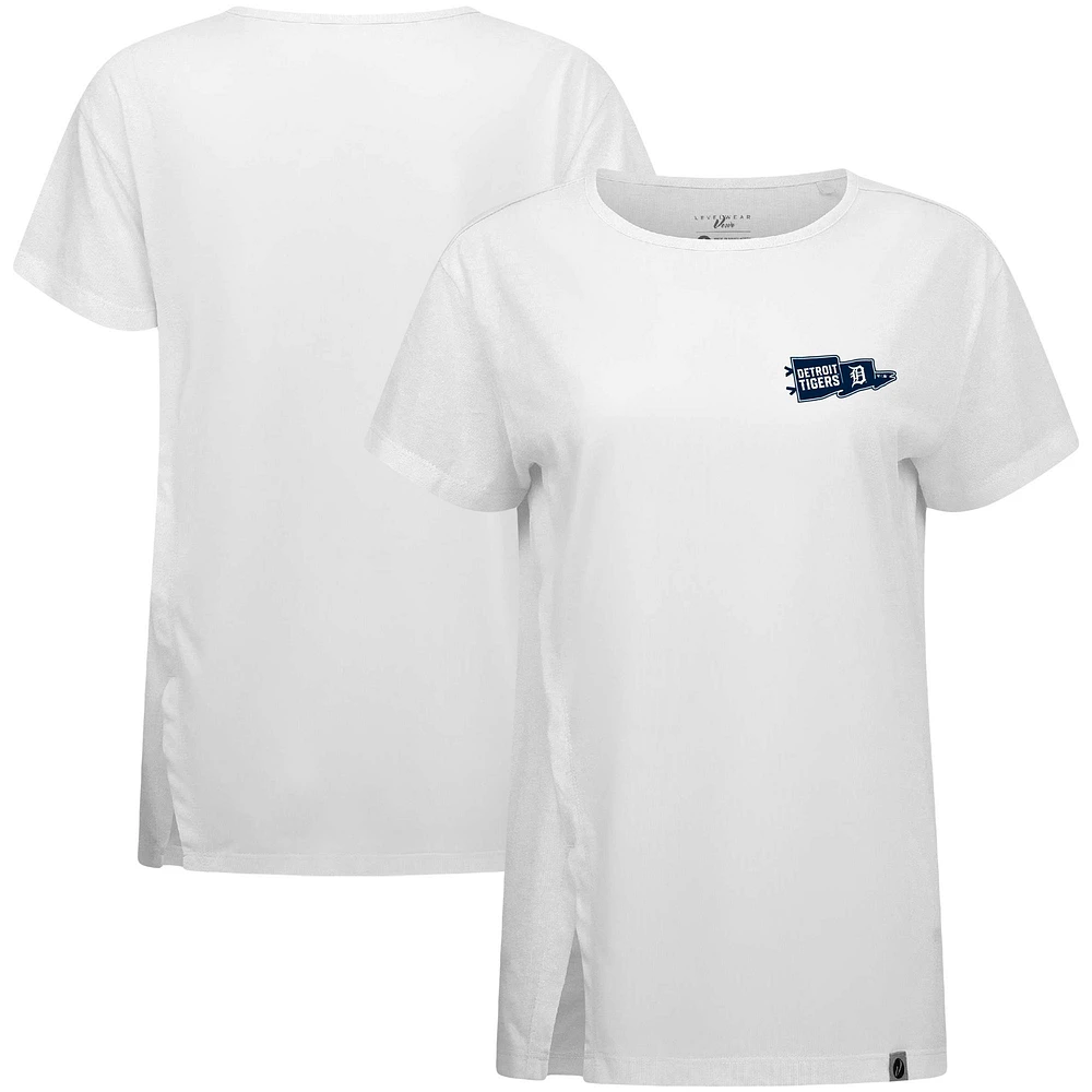 Women's Levelwear White Detroit Tigers Influx Rafters T-Shirt