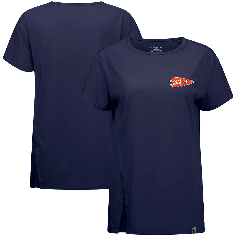 Women's Levelwear Navy Houston Astros Influx Rafters T-Shirt
