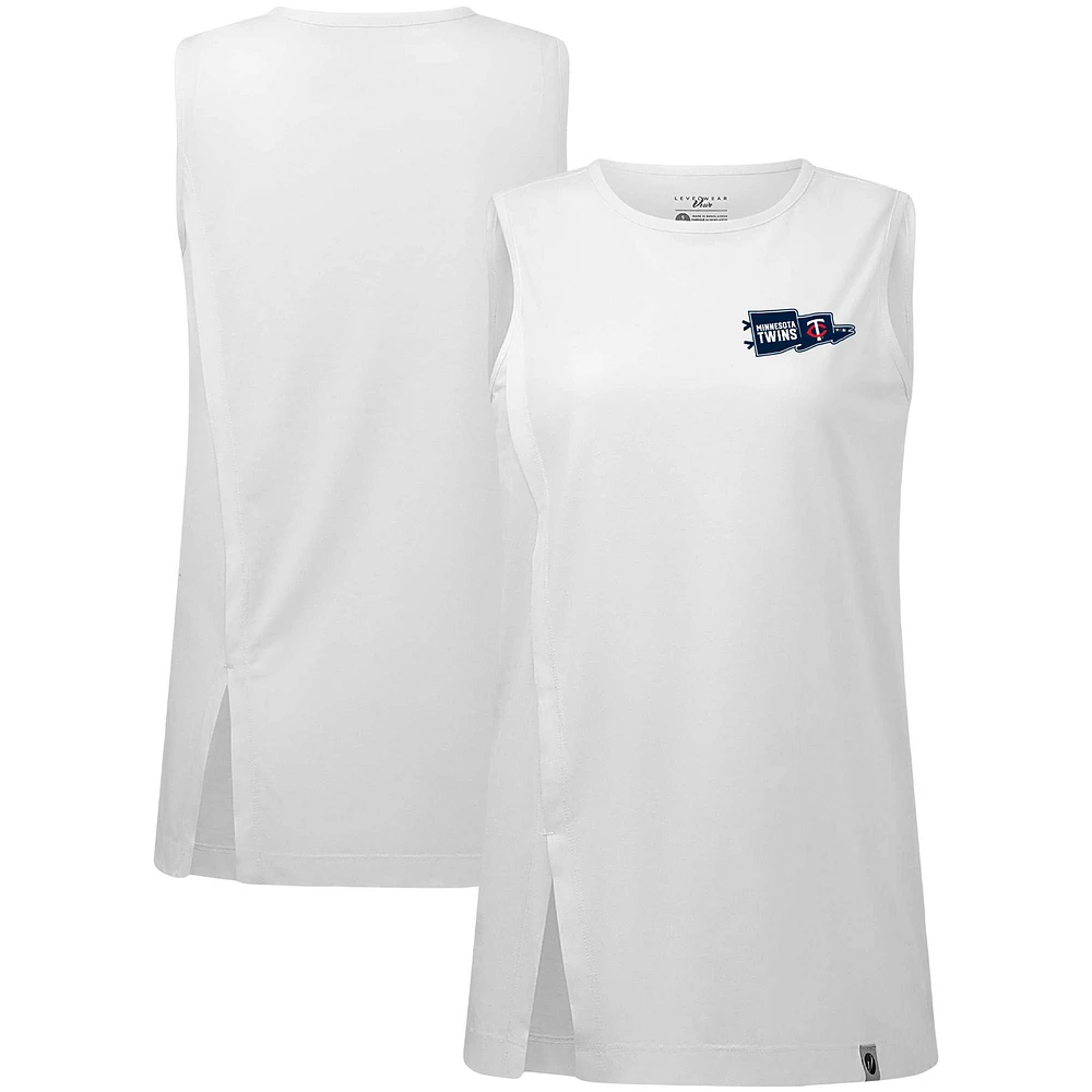 Women's Levelwear White Minnesota Twins Influx Rafters Tank Top