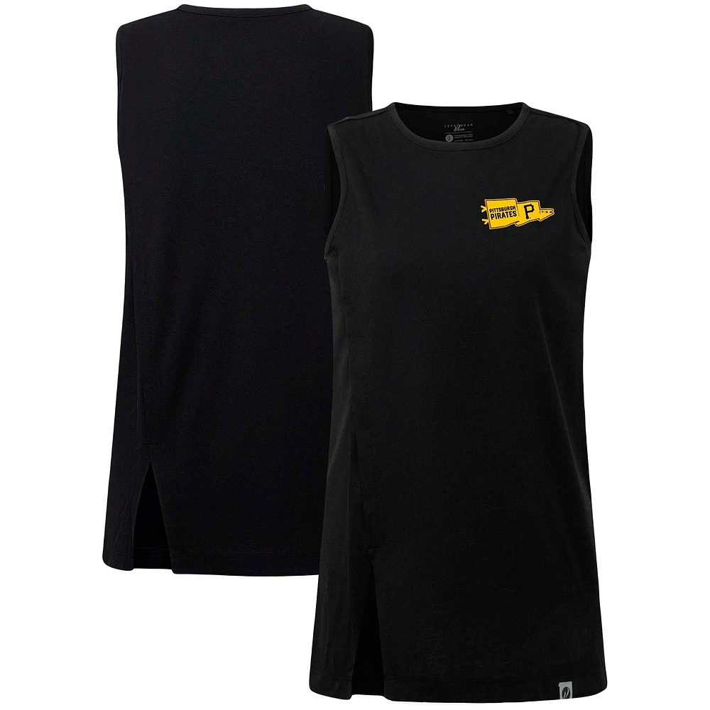 Women's Levelwear Black Pittsburgh Pirates Influx Rafters Tank Top