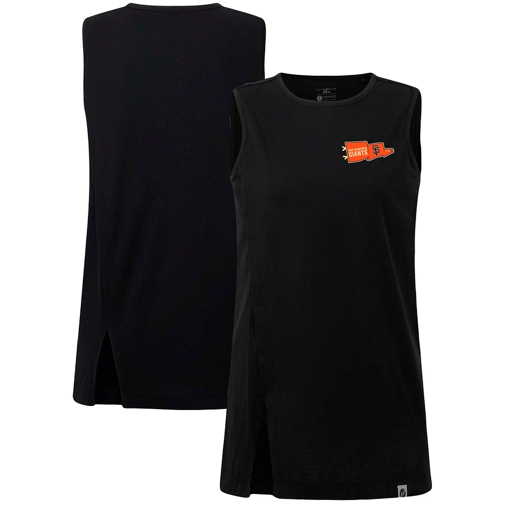 Women's Levelwear Black San Francisco Giants Influx Rafters Tank Top