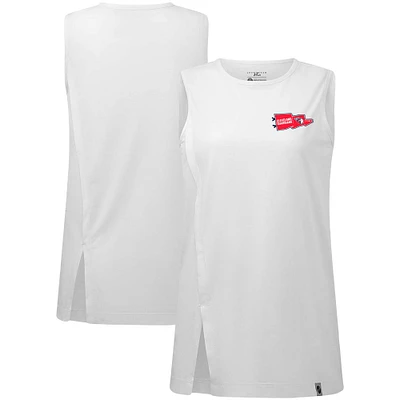 Women's Levelwear White Cleveland Guardians Influx Rafters Tank Top