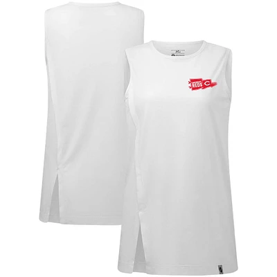 Women's Levelwear White Cincinnati Reds Influx Rafters Tank Top
