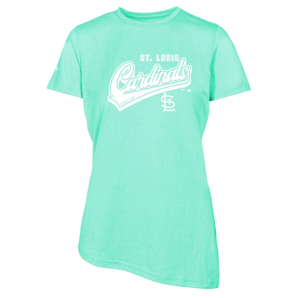 Women's Levelwear Mint St. Louis Cardinals Birch Sweep T-Shirt