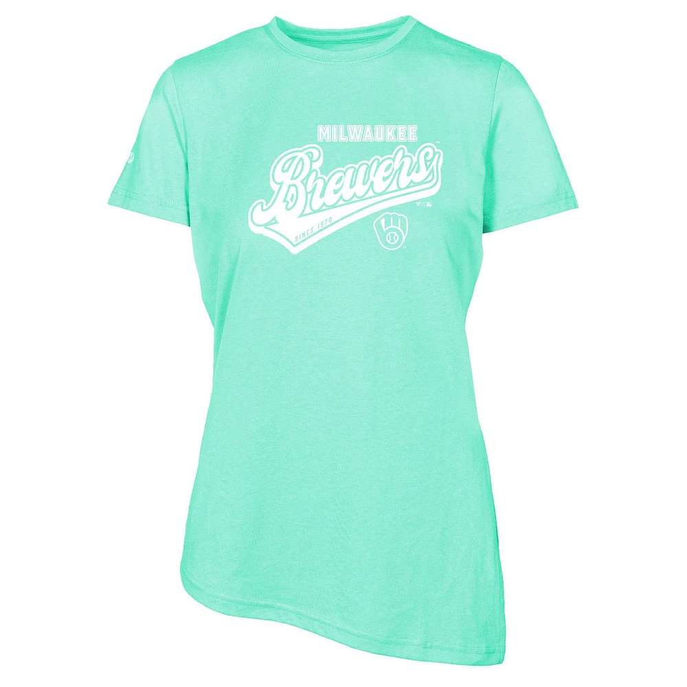 Women's Levelwear Mint Milwaukee Brewers Birch Sweep T-Shirt