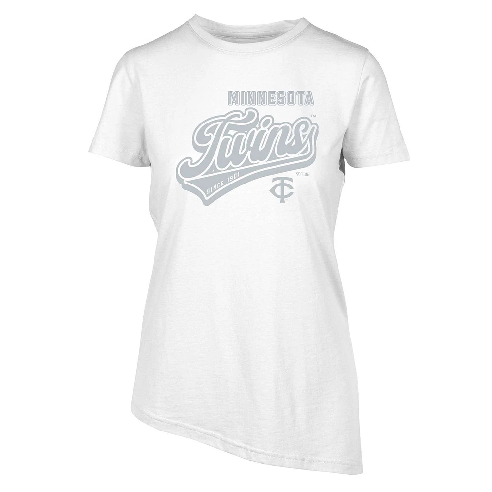 Women's Levelwear White Minnesota Twins Birch Sweep T-Shirt