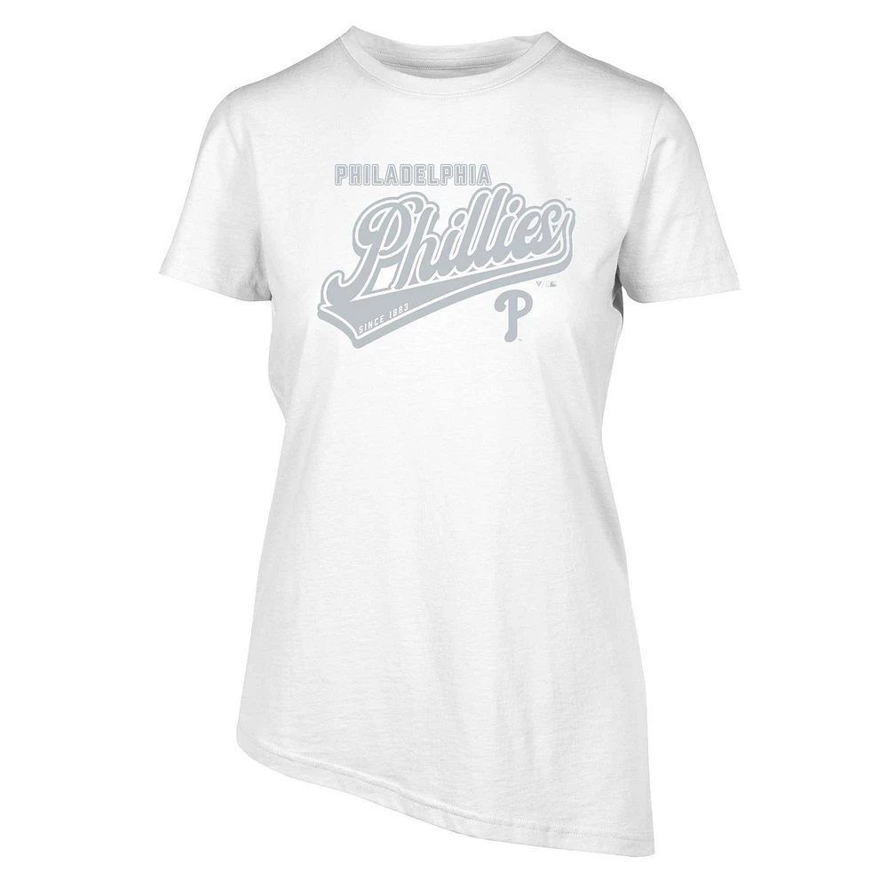 Women's Levelwear White Philadelphia Phillies Birch Sweep T-Shirt