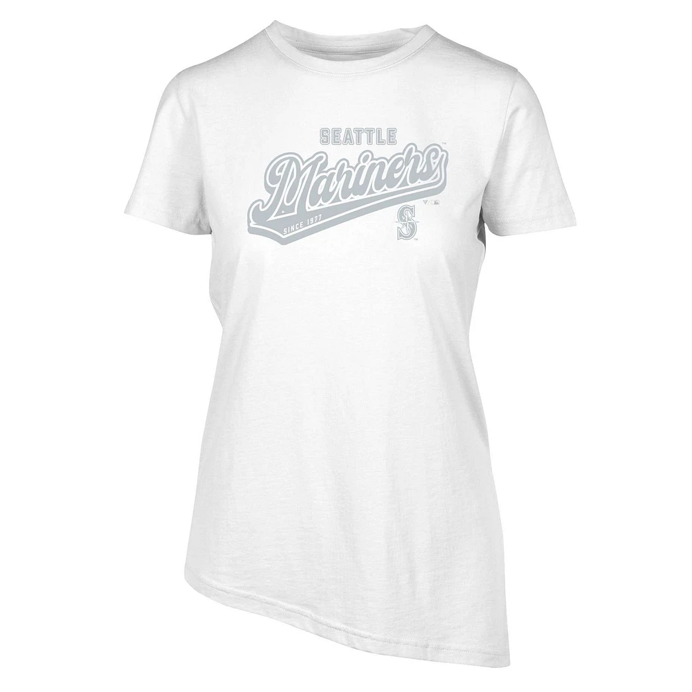 Women's Levelwear White Seattle Mariners Birch Sweep T-Shirt