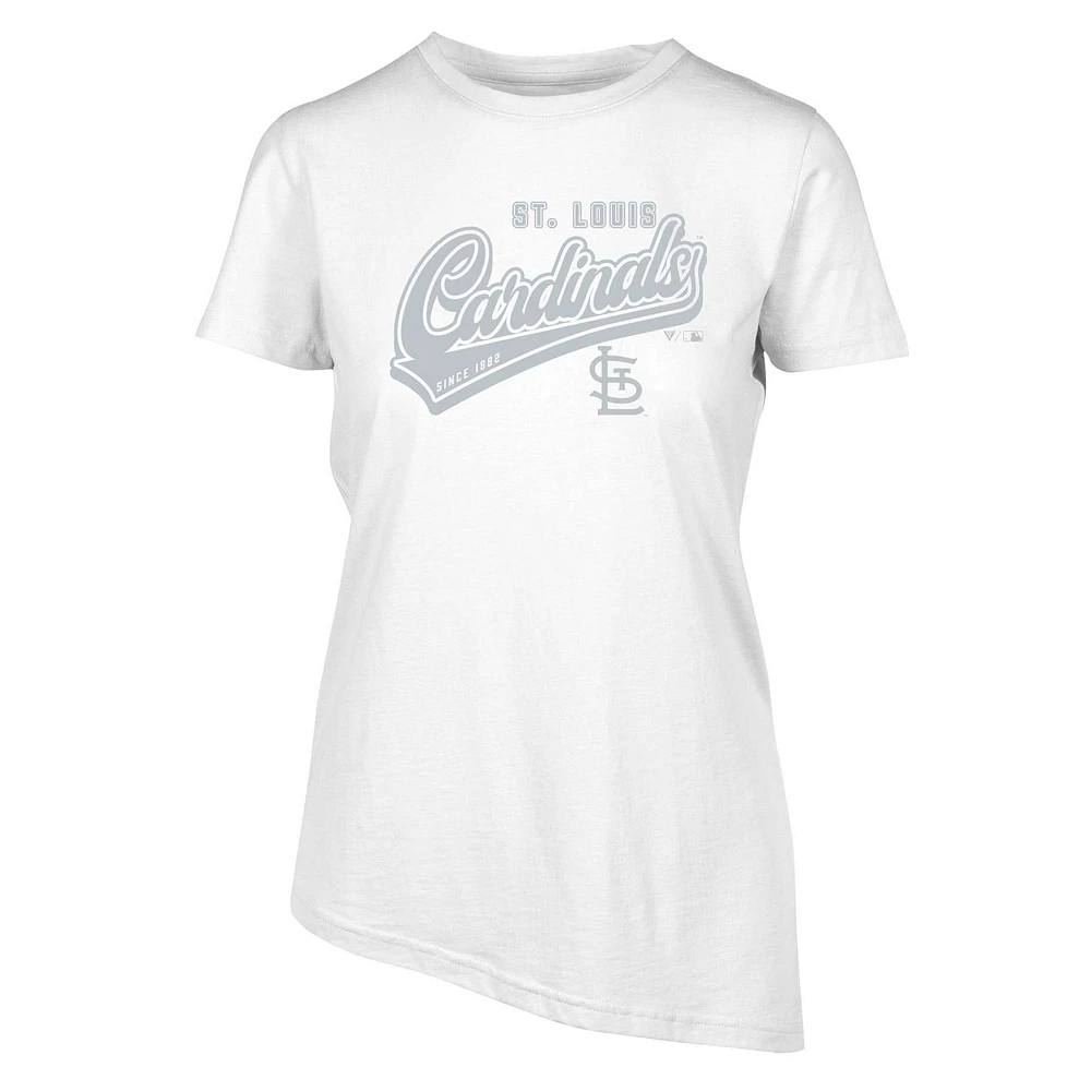 Women's Levelwear White St. Louis Cardinals Birch Sweep T-Shirt
