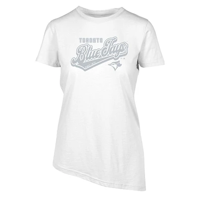 Women's Levelwear White Toronto Blue Jays Birch Sweep T-Shirt