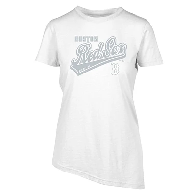 Women's Levelwear White Boston Red Sox Birch Sweep T-Shirt