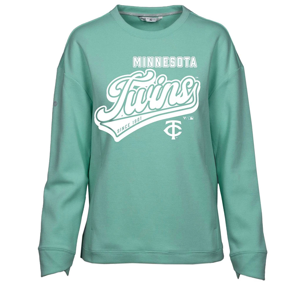 Women's Levelwear Mint Minnesota Twins Fiona Sweep Pullover Sweatshirt