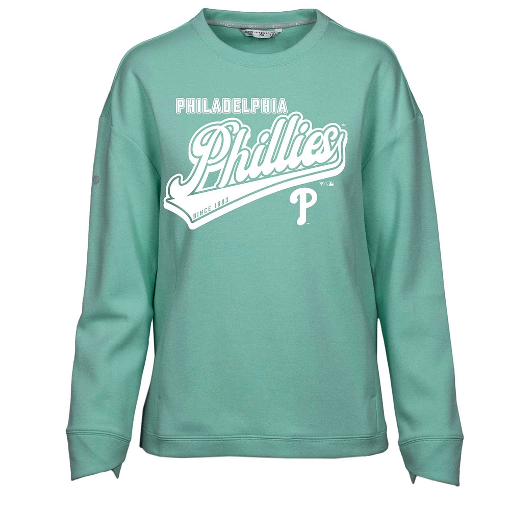 Women's Levelwear Mint Philadelphia Phillies Fiona Sweep Pullover Sweatshirt