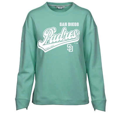 Women's Levelwear Mint San Diego Padres Fiona Sweep Pullover Sweatshirt