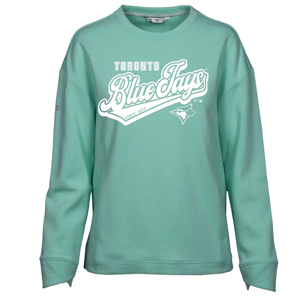 Women's Levelwear Mint Toronto Blue Jays Fiona Sweep Pullover Sweatshirt