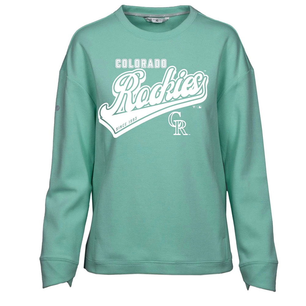 Women's Levelwear Mint Colorado Rockies Fiona Sweep Pullover Sweatshirt