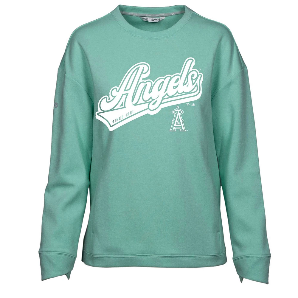 Women's Levelwear Mint Los Angeles Angels Fiona Sweep Pullover Sweatshirt