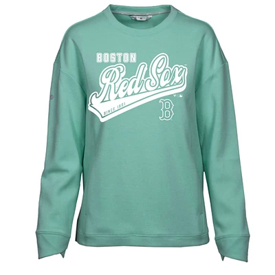 Women's Levelwear Mint Boston Red Sox Fiona Sweep Pullover Sweatshirt