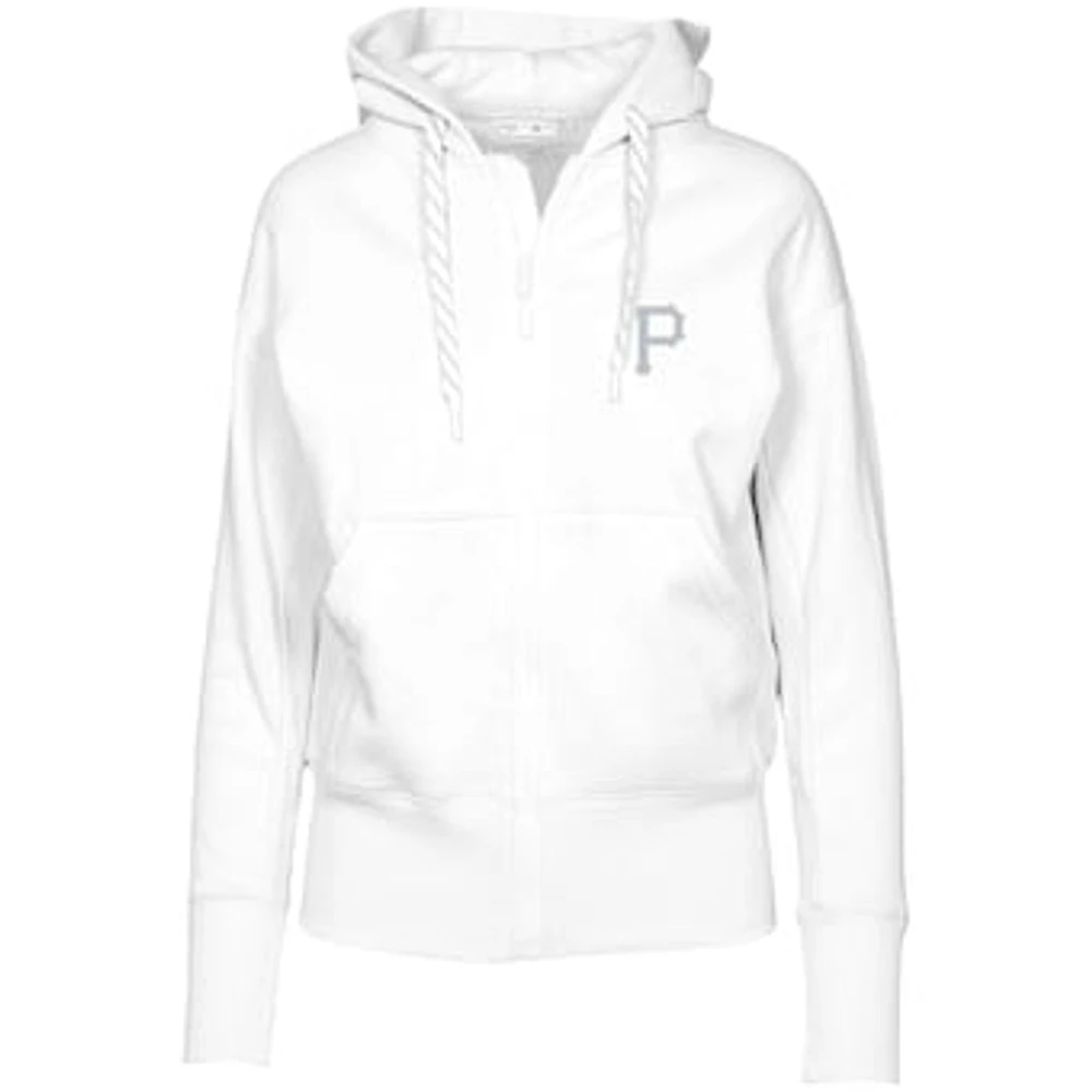 Women's Levelwear White Pittsburgh Pirates Gardinia Core Full-Zip Hoodie