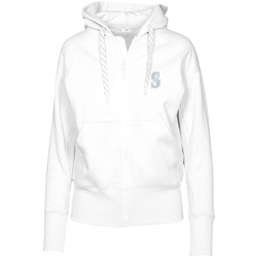 Women's Levelwear White Seattle Mariners Gardinia Core Full-Zip Hoodie