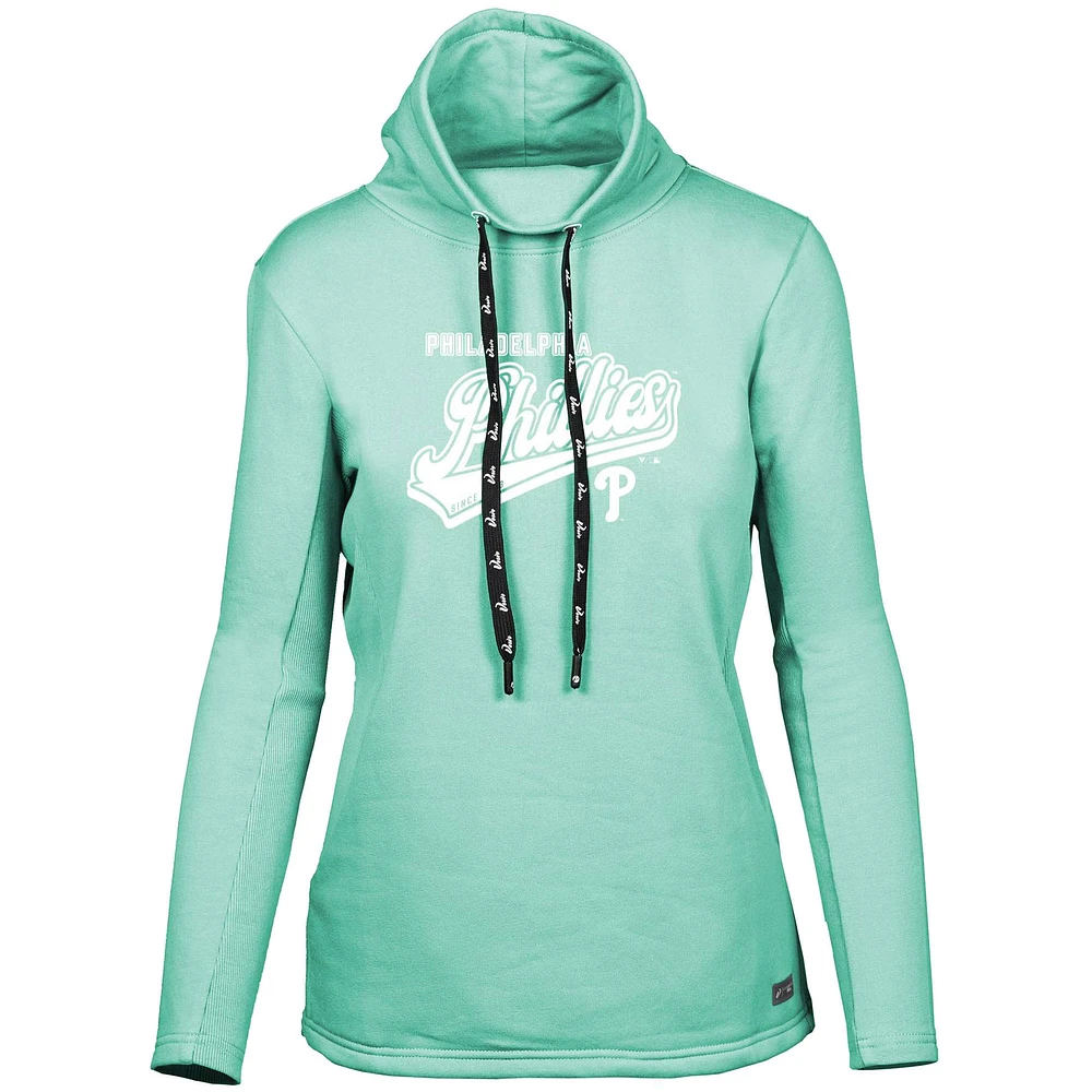 Women's Levelwear Mint Philadelphia Phillies Loop Sweep Pullover Sweatshirt