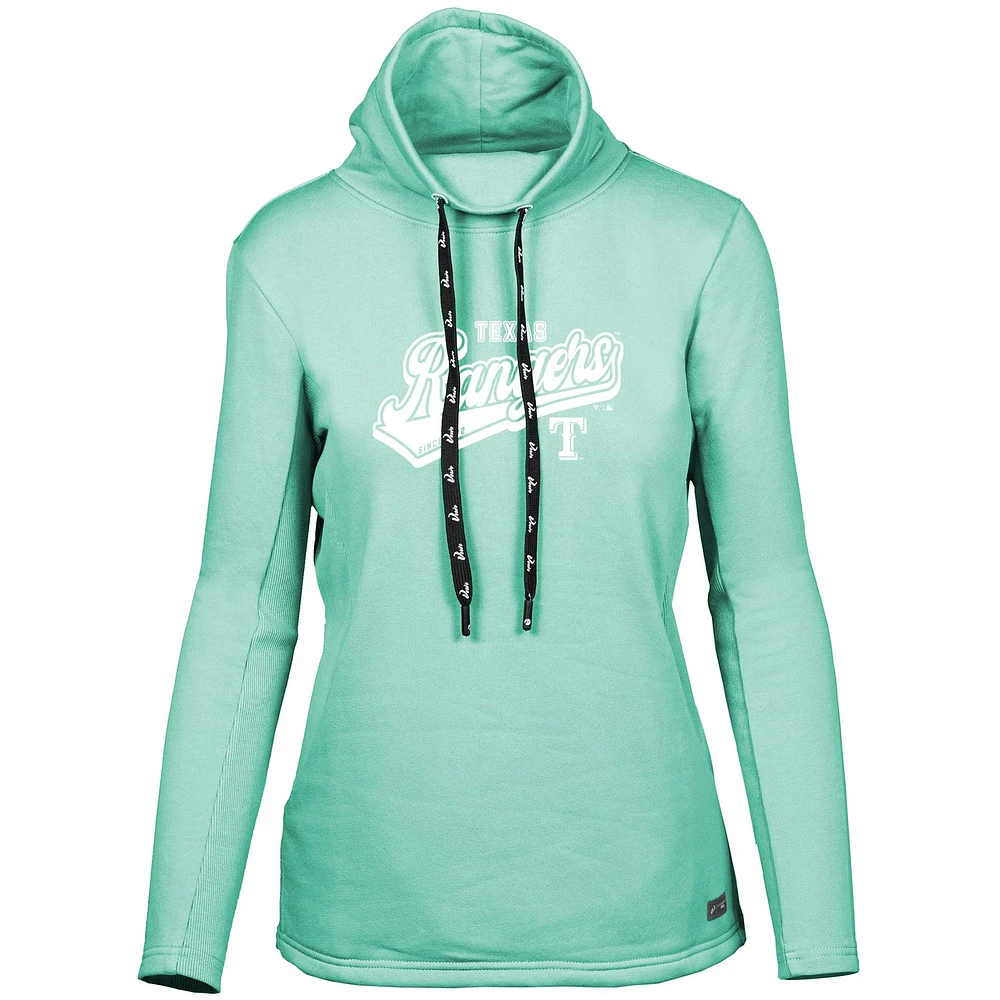 Women's Levelwear Mint Texas Rangers Loop Sweep Pullover Sweatshirt