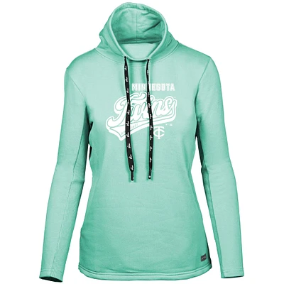 Women's Levelwear Mint Minnesota Twins Loop Sweep Pullover Sweatshirt