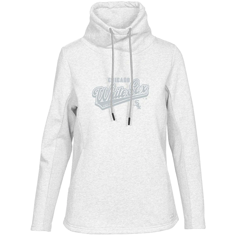 Women's Levelwear White Chicago Sox Loop Sweep Pullover Sweatshirt