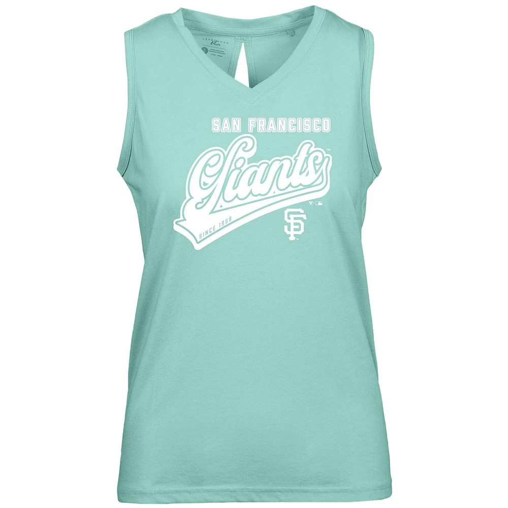 Women's Levelwear Mint San Francisco Giants Paisley Sweep V-Neck Tank Top