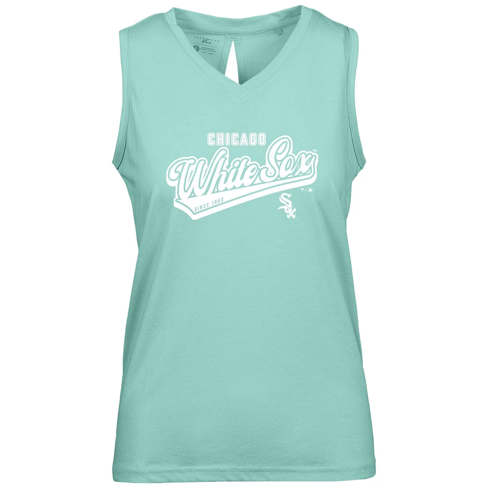 Women's Levelwear Mint Chicago White Sox Paisley Sweep V-Neck Tank Top