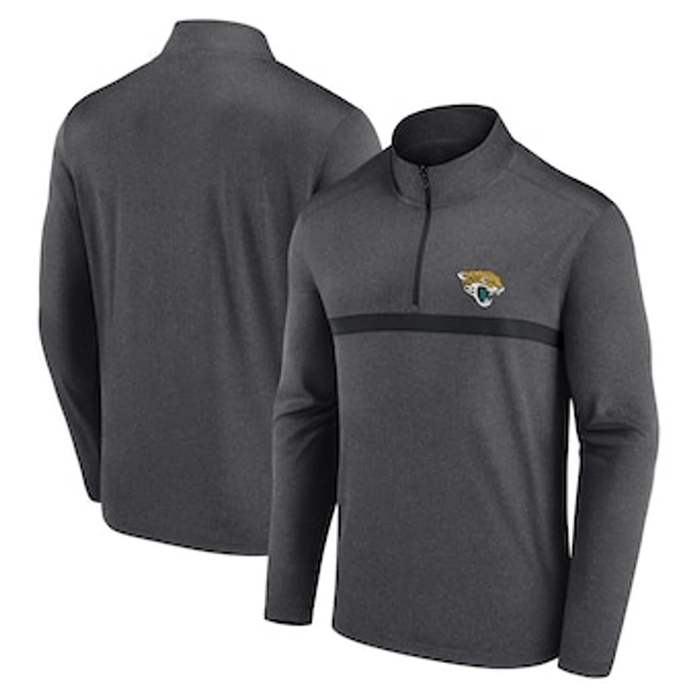 Men's Fanatics Charcoal Jacksonville Jaguars Head-to-Head Quarter-Zip Pullover